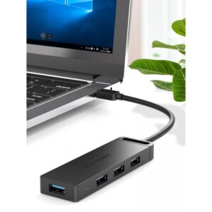 HUB 5 en 1 Tipo C a 4 x USB 3.0 / 0.15M Negro TGKBB Vention