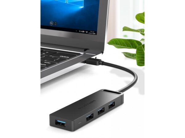 HUB 5 en 1 Tipo C a 4 x USB 3.0 / 0.15M Negro TGKBB Vention