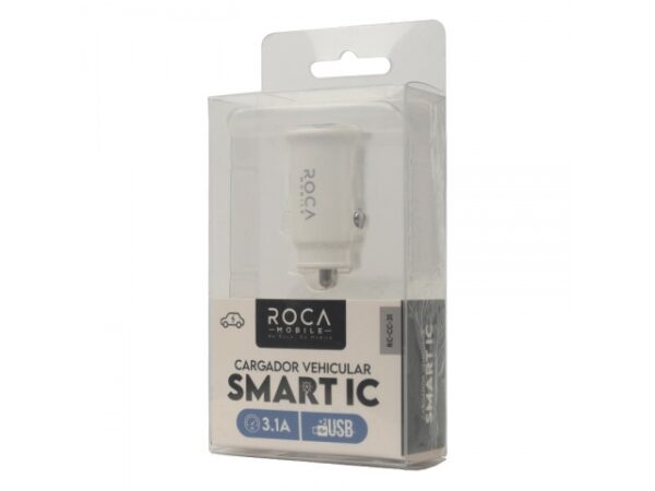 Cargador Inteligente Auto ROCA 3.1A 2 USB Sin Cable