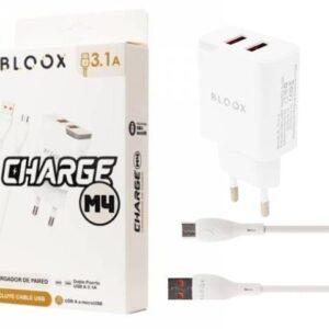 Cargador BLOOX 2 USB 3.1A + Cable microUSB (BL-TCA-M4)