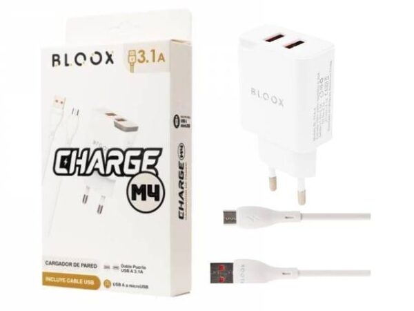 Cargador BLOOX 2 USB 3.1A + Cable microUSB (BL-TCA-M4)