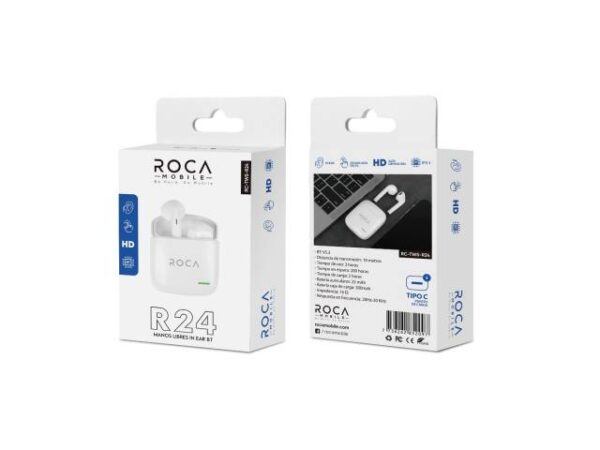Auricular Bluetooth TWS Roca R24 Blanco - Imagen 2