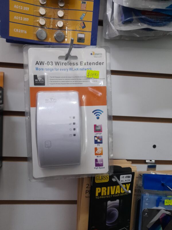 repetidor de señal Wi-Fi Anatel AW-03,